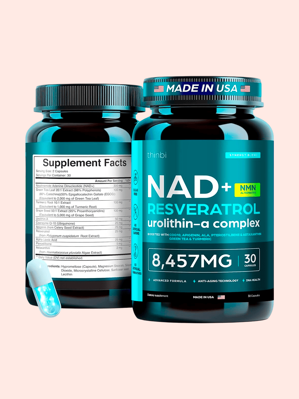 NAD+ Resveratrol Urolithin-A Complex